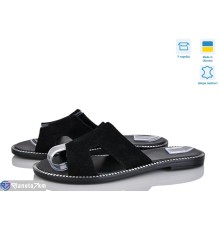 Шлепки жіночі на літо (6 пар р.36-40) чорний  "Linda"