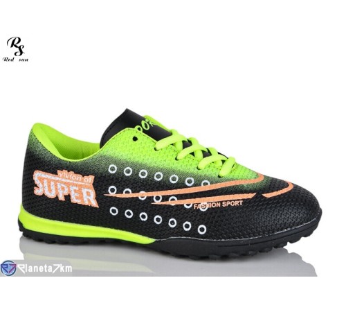 Футбольне взуття дитяче на весну/осінь (8 пар р.36-41) чорний  "Red Sun"