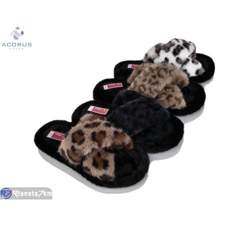 Тапки жіночі на зиму (12 пар р.36-41) мікс  "Acorus"