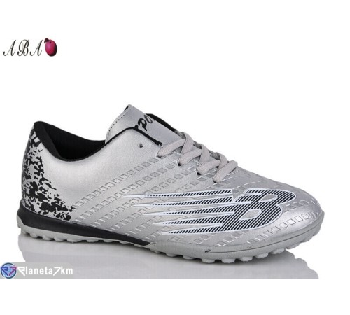 Футбольне взуття дитяче на весну/осінь (8 пар р.36-41) срібний  "Aba"