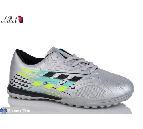 Футбольне взуття дитяче на весну/осінь (8 пар р.36-41) срібний  "Aba"