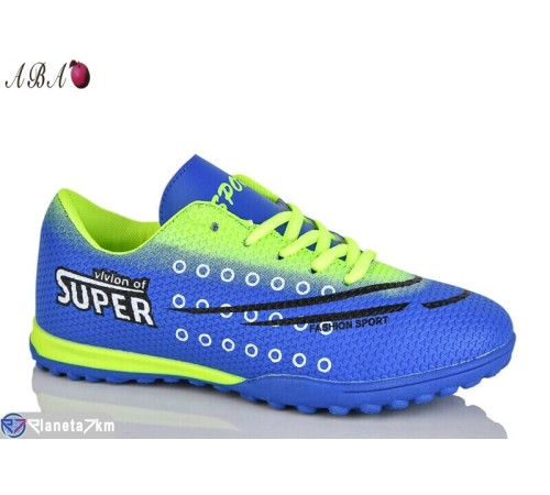 Футбольне взуття дитяче на весну/осінь (8 пар р.36-41) синій  "Aba"