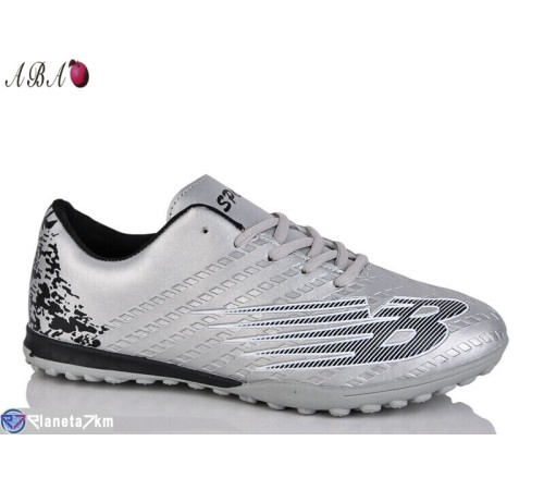 Футбольне взуття чоловіче на весну/осінь (8 пар р.41-46) срібний  "Aba"