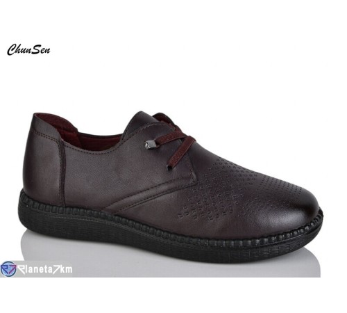 Туфлі жіночі на весну/осінь (8 пар р.36-41) бордовий  "Chunsen"