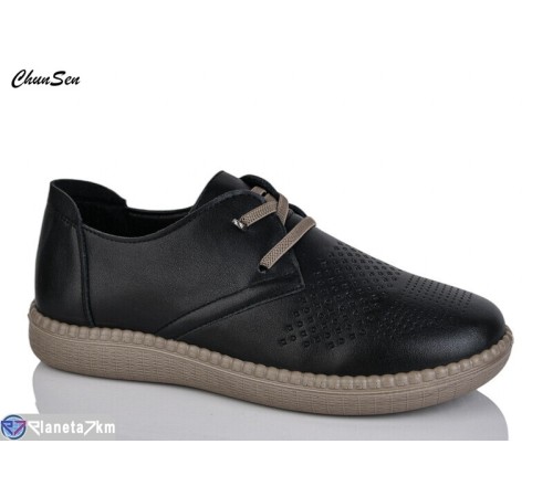 Туфлі жіночі на весну/осінь (8 пар р.36-41) чорний  "Chunsen"