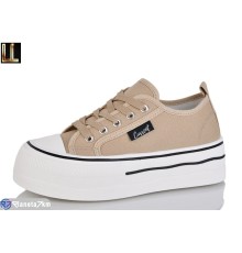 Кеди жіночі на весну/осінь (8 пар р.37-41) коричневий  "Lilin"