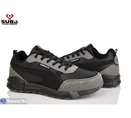 Кросівки чоловічі на весну/осінь (8 пар р.41-46) чорний  "SUBA"