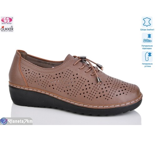 Туфлі жіночі на літо (8 пар р.37-42) коричневий  "Gukkcr"