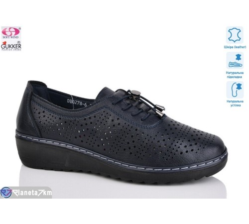 Туфлі жіночі на літо (8 пар р.37-42) синій  "Gukkcr"