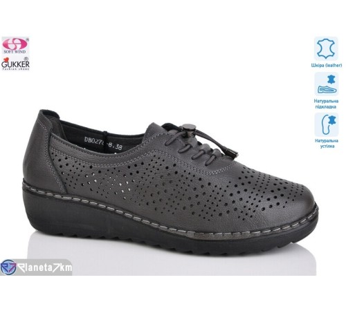 Туфлі жіночі на літо (8 пар р.37-42) сірий  "Gukkcr"