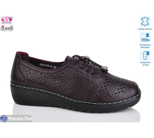 Туфлі жіночі на літо (8 пар р.37-42) бордовий  "Gukkcr"