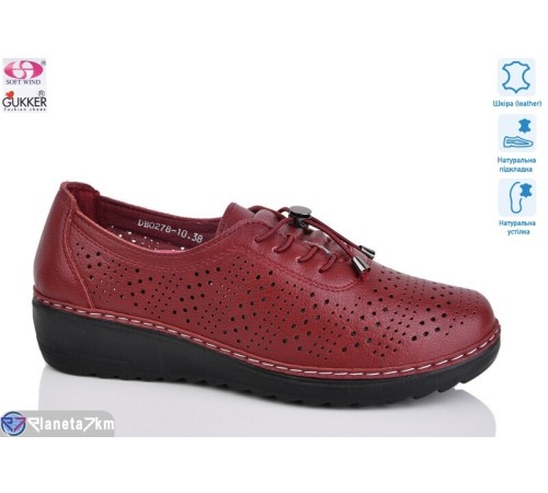 Туфлі жіночі на літо (8 пар р.37-42) червоний  "Gukkcr"