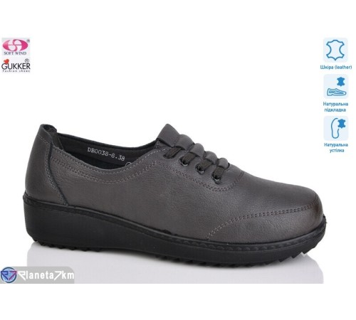 Туфлі жіночі на весну/осінь (8 пар р.37-42) сірий  "Gukkcr"