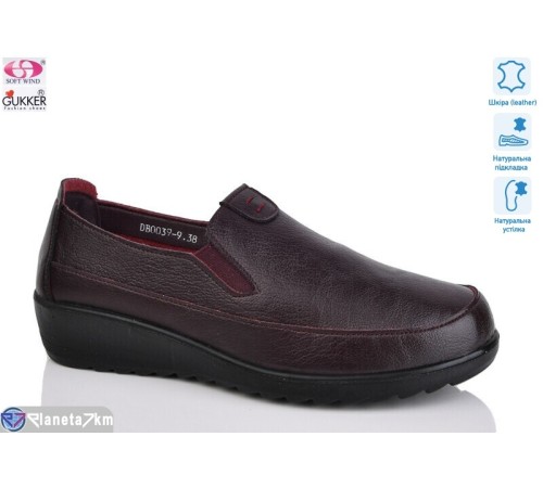 Туфлі жіночі на весну/осінь (8 пар р.37-42) бордовий  "Gukkcr"