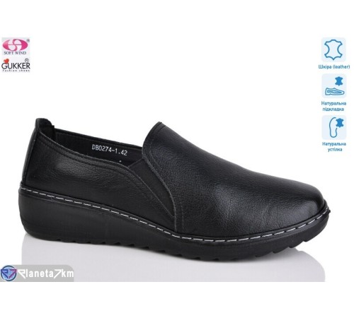 Туфлі жіночі на весну/осінь (6 пар р.41-43) чорний  "Gukkcr"
