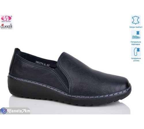 Туфлі жіночі на весну/осінь (6 пар р.41-43) синій  "Gukkcr"