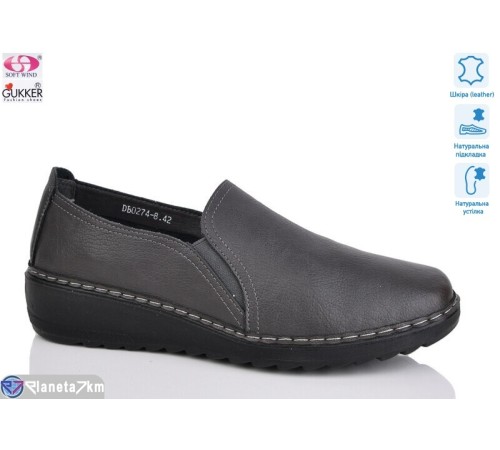 Туфлі жіночі на весну/осінь (6 пар р.41-43) сірий  "Gukkcr"