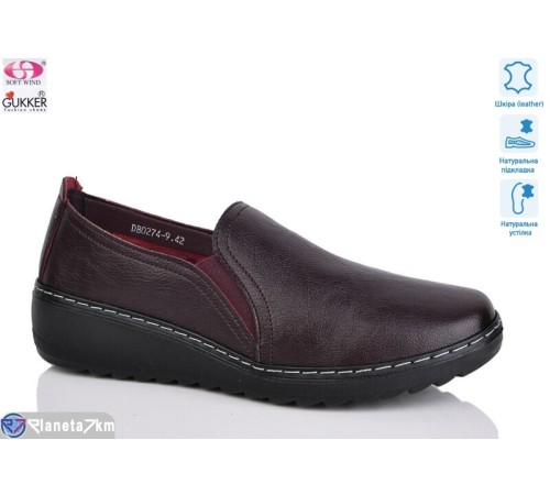 Туфлі жіночі на весну/осінь (6 пар р.41-43) бордовий  "Gukkcr"