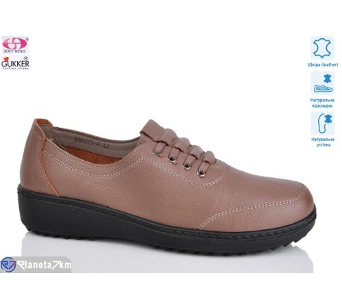 Туфлі жіночі на весну/осінь (6 пар р.41-43) коричневий  "Gukkcr"