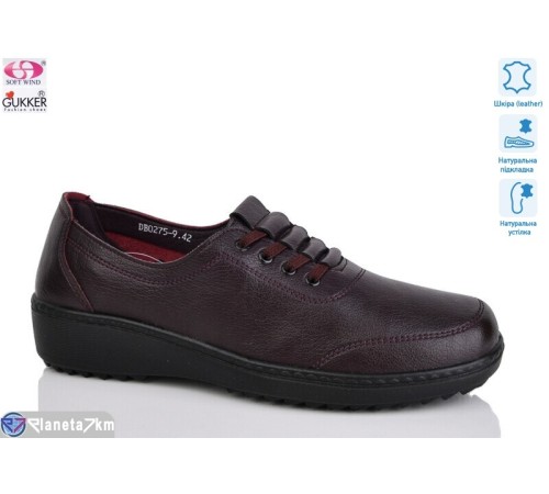 Туфлі жіночі на весну/осінь (6 пар р.41-43) бордовий  "Gukkcr"