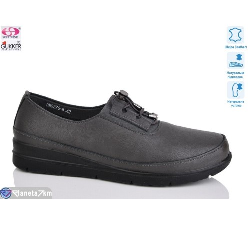 Туфлі жіночі на весну/осінь (6 пар р.41-43) сірий  "Gukkcr"