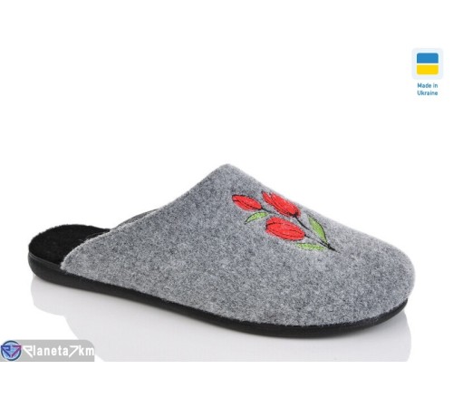 Тапки жіночі на весну/осінь (6 пар р.37-41) сірий  "INPIRE"
