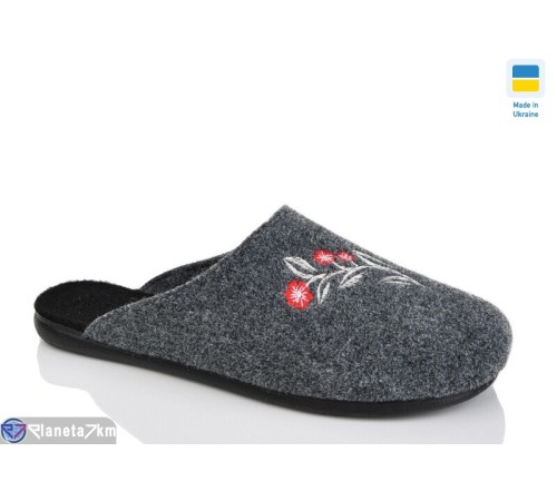 Тапки жіночі на весну/осінь (6 пар р.37-41) сірий  "INPIRE"