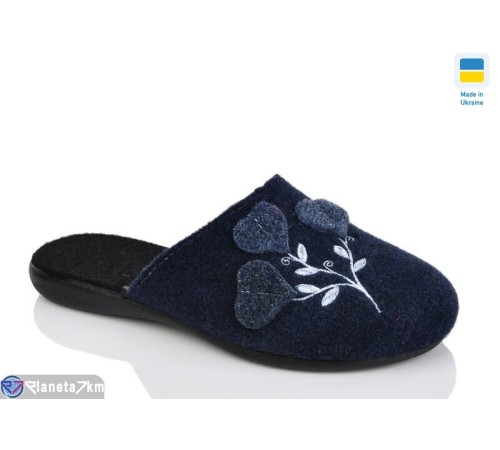 Тапки жіночі на весну/осінь (6 пар р.36-41) синій  "INPIRE"