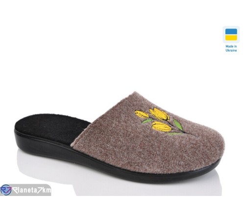 Тапки жіночі на весну/осінь (6 пар р.37-41) коричневий  "INPIRE"