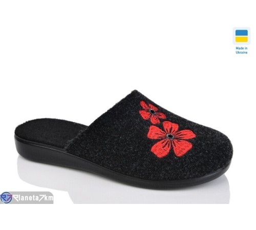 Тапки жіночі на весну/осінь (6 пар р.37-41) чорний  "INPIRE"