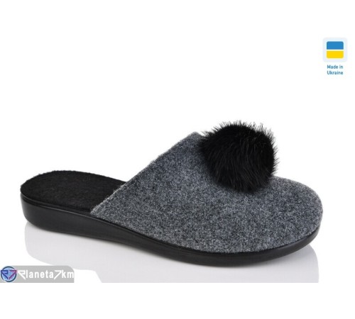 Тапки жіночі на весну/осінь (6 пар р.37-41) сірий  "INPIRE"