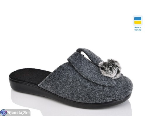 Тапки жіночі на весну/осінь (6 пар р.37-41) сірий  "INPIRE"