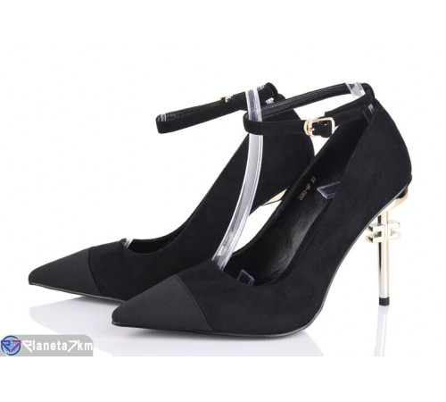 Туфлі жіночі на весну/осінь (6 пар р.35-40) чорний  "MARADONA"