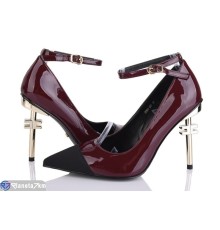 Туфлі жіночі на весну/осінь (6 пар р.35-40) бордовий  "MARADONA"