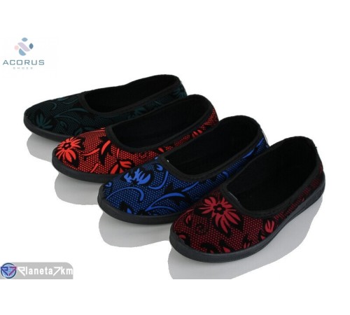 Тапки жіночі на весну/осінь (7 пар р.37-41) мікс  "Acorus"