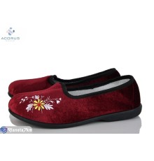 Тапки жіночі на весну/осінь (8 пар р.36-41) бордовий  "Acorus"
