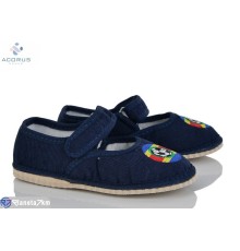 Тапки дитячі на весну/осінь (10 пар р.24-29) синій  "Acorus"