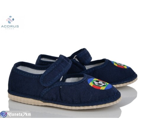 Тапки дитячі на весну/осінь (10 пар р.24-29) синій  "Acorus"