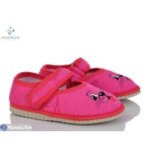 Тапки дитячі на весну/осінь (10 пар р.24-29) рожевий  "Acorus"