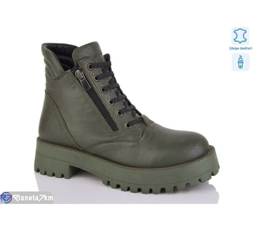 Черевики жіночі на весну/осінь (8 пар р.36-41) хакі  "Luisiana"