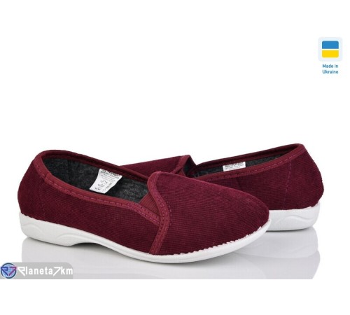 Тапки жіночі на весну/осінь (7 пар р.36-41) бордовий  "Korka"