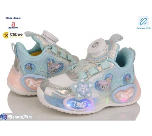 Дитячі кросівки на весну/осінь (6 пар р.22-27) блакитний  "BELIES-D"