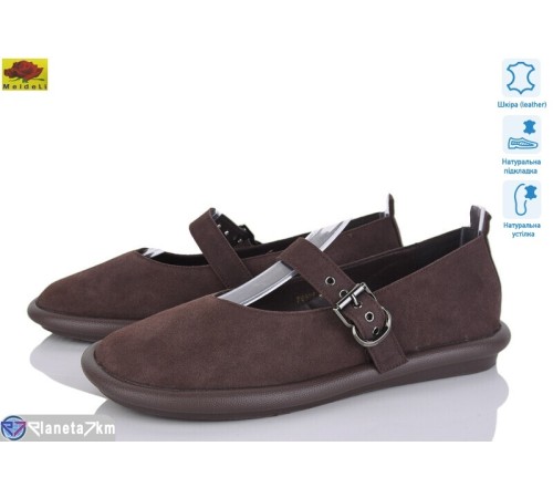 Туфлі жіночі на весну/осінь (8 пар р.36-41) коричневий  "Mei De Li"