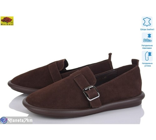 Туфлі жіночі на весну/осінь (8 пар р.36-41) коричневий  "Mei De Li"
