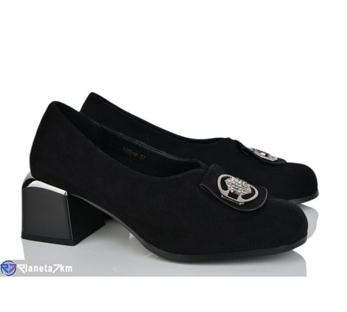 Туфлі жіночі на весну/осінь (6 пар р.36-40) чорний  "MARADONA"