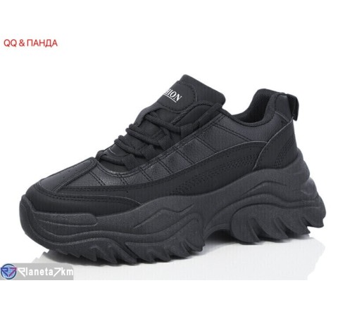 Кросівки жіночі на весну/осінь (8 пар р.36-41) чорний  "QQ&Панда"