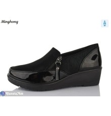 Туфлі жіночі на весну/осінь (8 пар р.37-42) чорний  "HORSE"