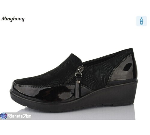 Туфлі жіночі на весну/осінь (8 пар р.37-42) чорний  "HORSE"