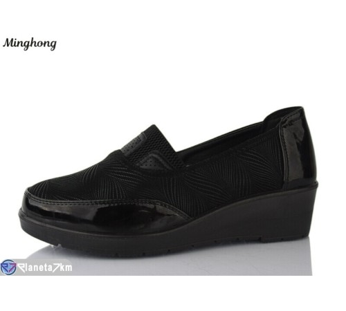 Туфлі жіночі на весну/осінь (8 пар р.37-42) чорний  "HORSE"