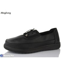 Туфлі жіночі на весну/осінь (8 пар р.37-42) чорний  "HORSE"